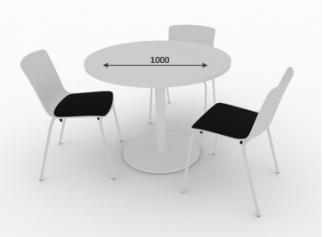 Table de réunion - Table ronde 3 personnes