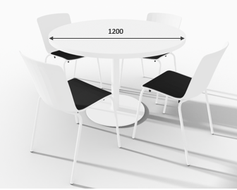 Table de réunion - Table ronde 4 personnes