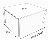 Table de réunion - Départ 4/6 personnes