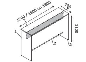 Mange debout H1100mm - L1800