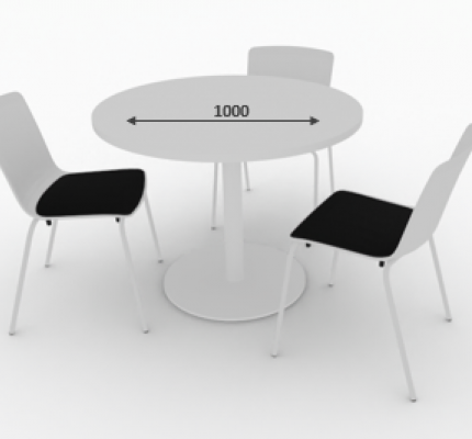 Table de réunion - Table ronde 3 personnes