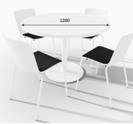 Table de réunion - Table ronde 4 personnes